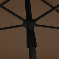 Garden Parasol with Pole 210x140 cm Taupe - UV Protective and Tilt Function