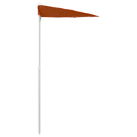 Garden Half Parasol with Pole 180x90 cm Terracotta