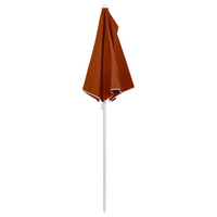 Garden Half Parasol with Pole 180x90 cm Terracotta