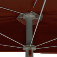 Garden Half Parasol with Pole 180x90 cm Terracotta