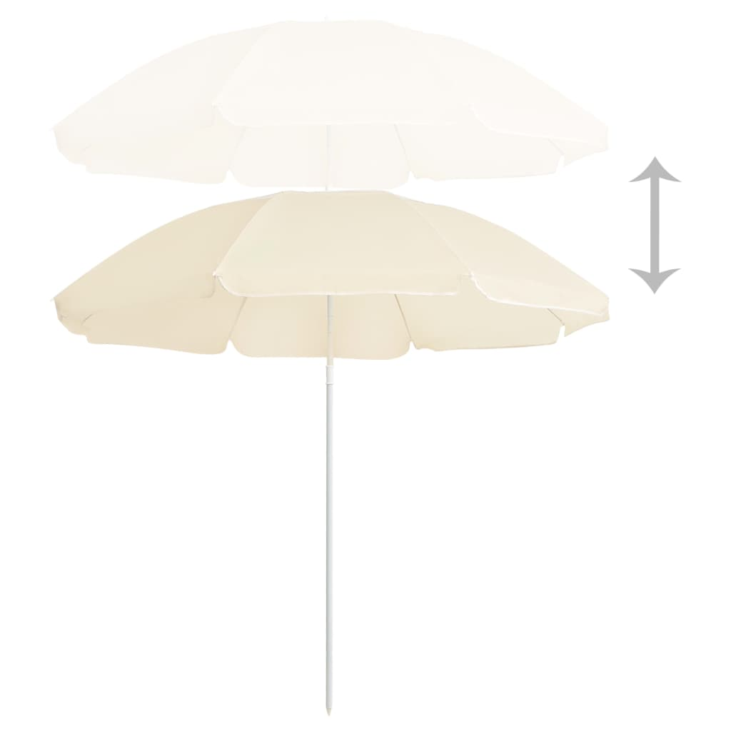 Outdoor Parasol with Steel Pole Sand 180 cm - Create Shade and Enjoy the Outdoors