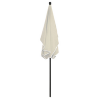 Garden Parasol with Pole 210x140 cm Sand - UV Protective and Easy to Clean