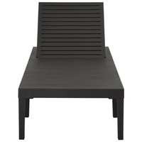 Sun Lounger Plastic Anthracite - Comfortable Outdoor Relaxation