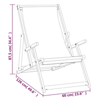 Folding Beach Chair Solid Wood Teak Green - Comfortable Seating for Your Garden, Beach, or Campsite