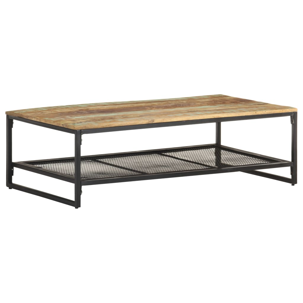 Coffee Table 110x60x35 cm Solid Reclaimed Wood - Rustic Style