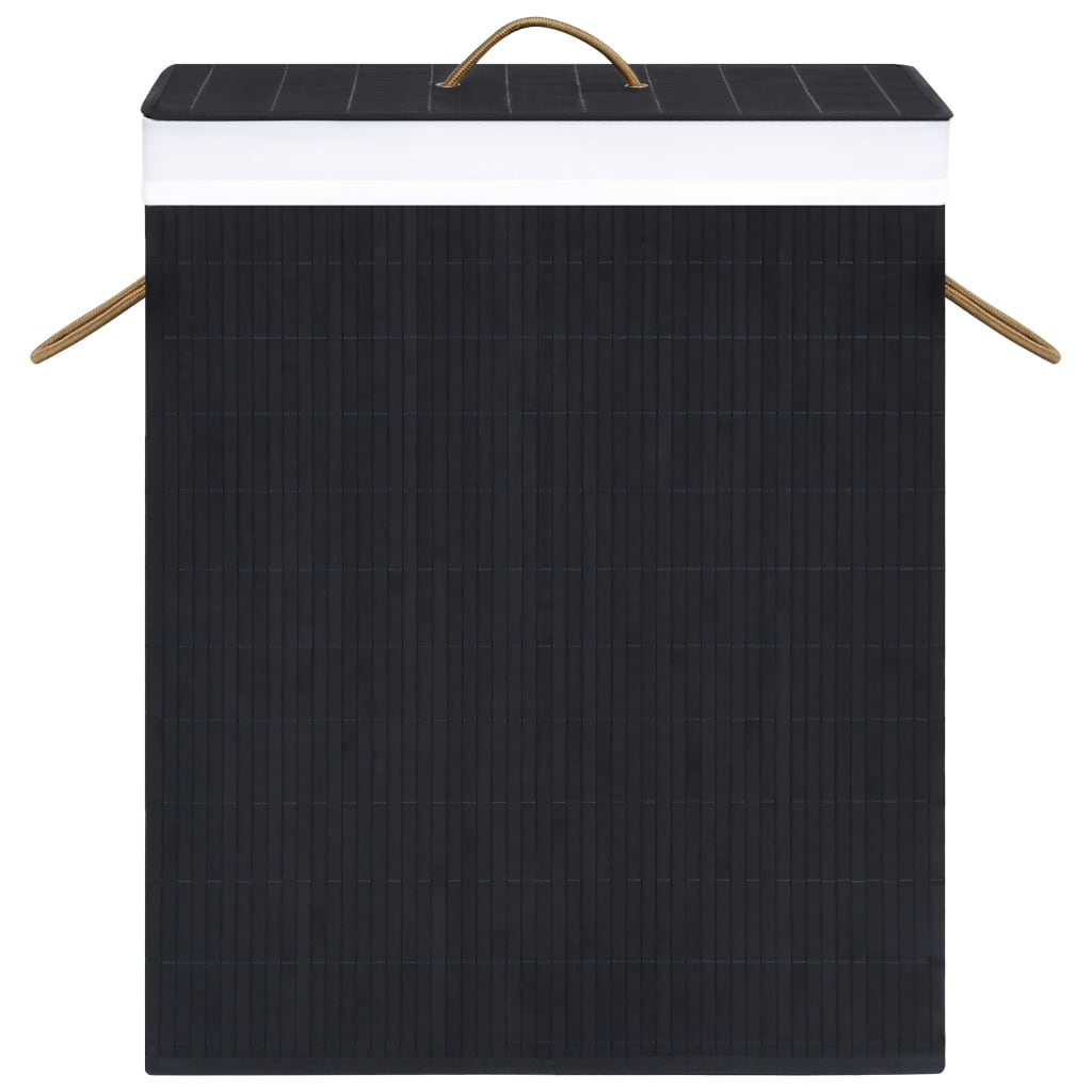 vidaXL Bamboo Laundry Basket Black 83 L - Stylish and Functional