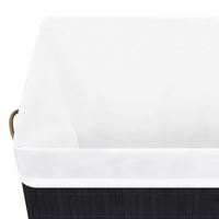 vidaXL Bamboo Laundry Basket Black 83 L - Stylish and Functional