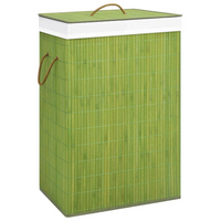 vidaXL Bamboo Laundry Basket Green - Stylish and Functional