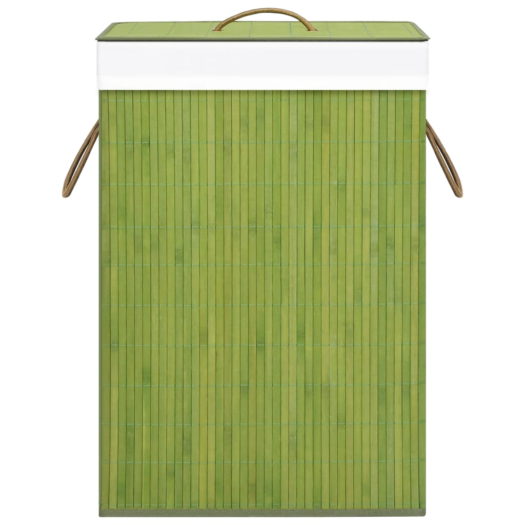 vidaXL Bamboo Laundry Basket Green - Stylish and Functional