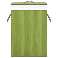 vidaXL Bamboo Laundry Basket Green - Stylish and Functional