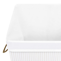 vidaXL Bamboo Laundry Basket White - Stylish and Functional