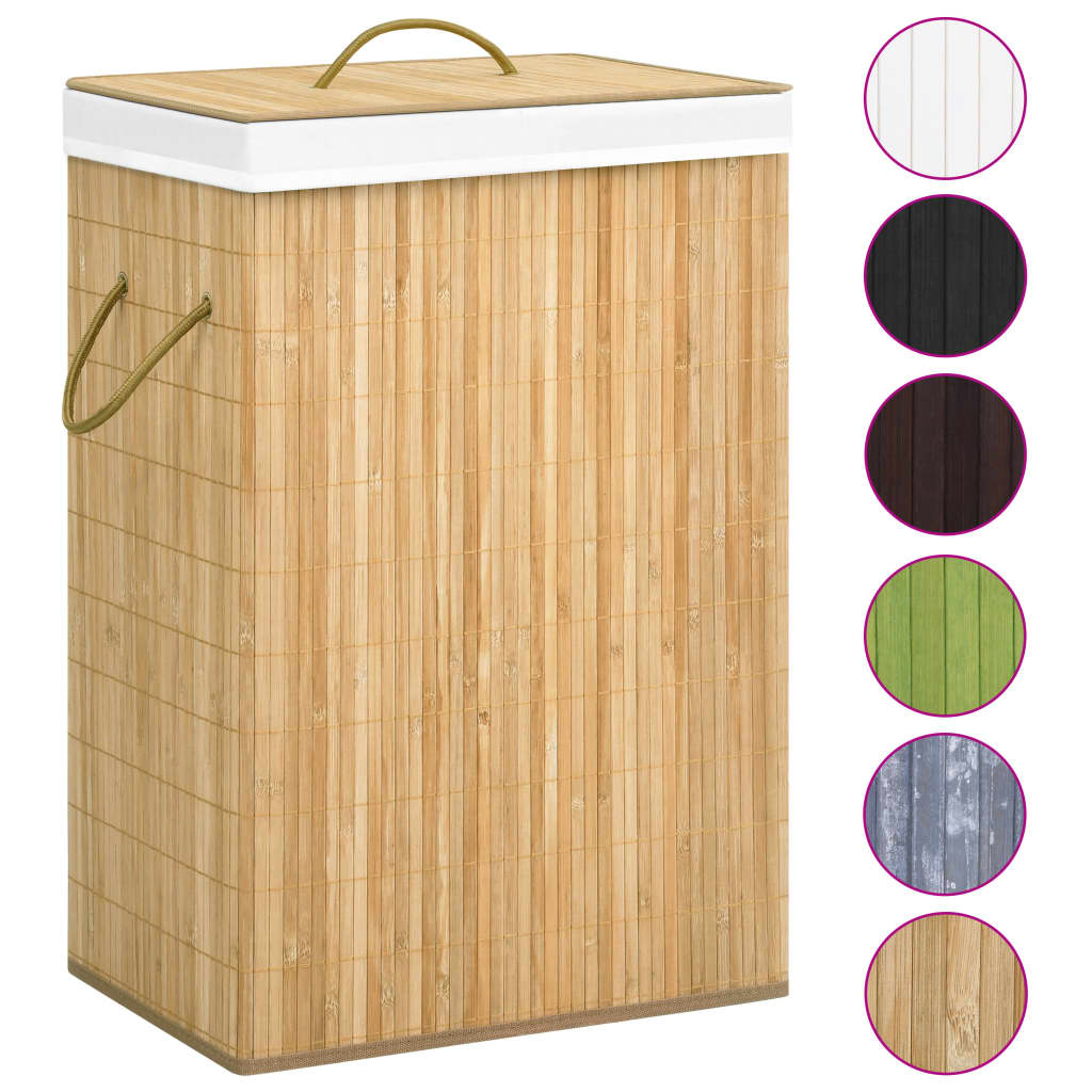 vidaXL Bamboo Laundry Basket 72 L - Stylish and Functional Storage Solution