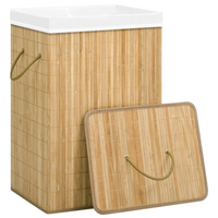 vidaXL Bamboo Laundry Basket 72 L - Stylish and Functional Storage Solution