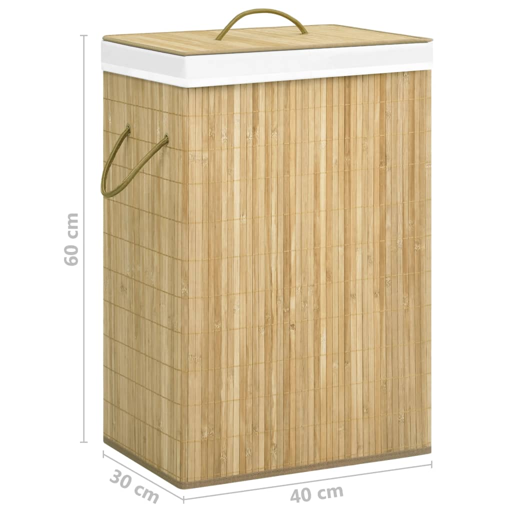 vidaXL Bamboo Laundry Basket 72 L - Stylish and Functional Storage Solution