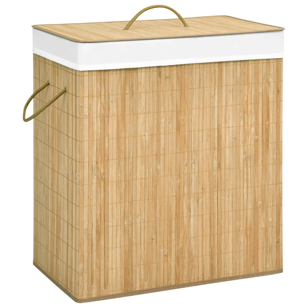 vidaXL Bamboo Laundry Basket 100 L - Stylish Storage Solution