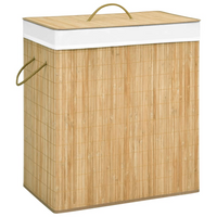 vidaXL Bamboo Laundry Basket 100 L - Stylish Storage Solution