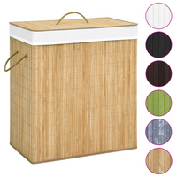 vidaXL Bamboo Laundry Basket 100 L - Stylish Storage Solution