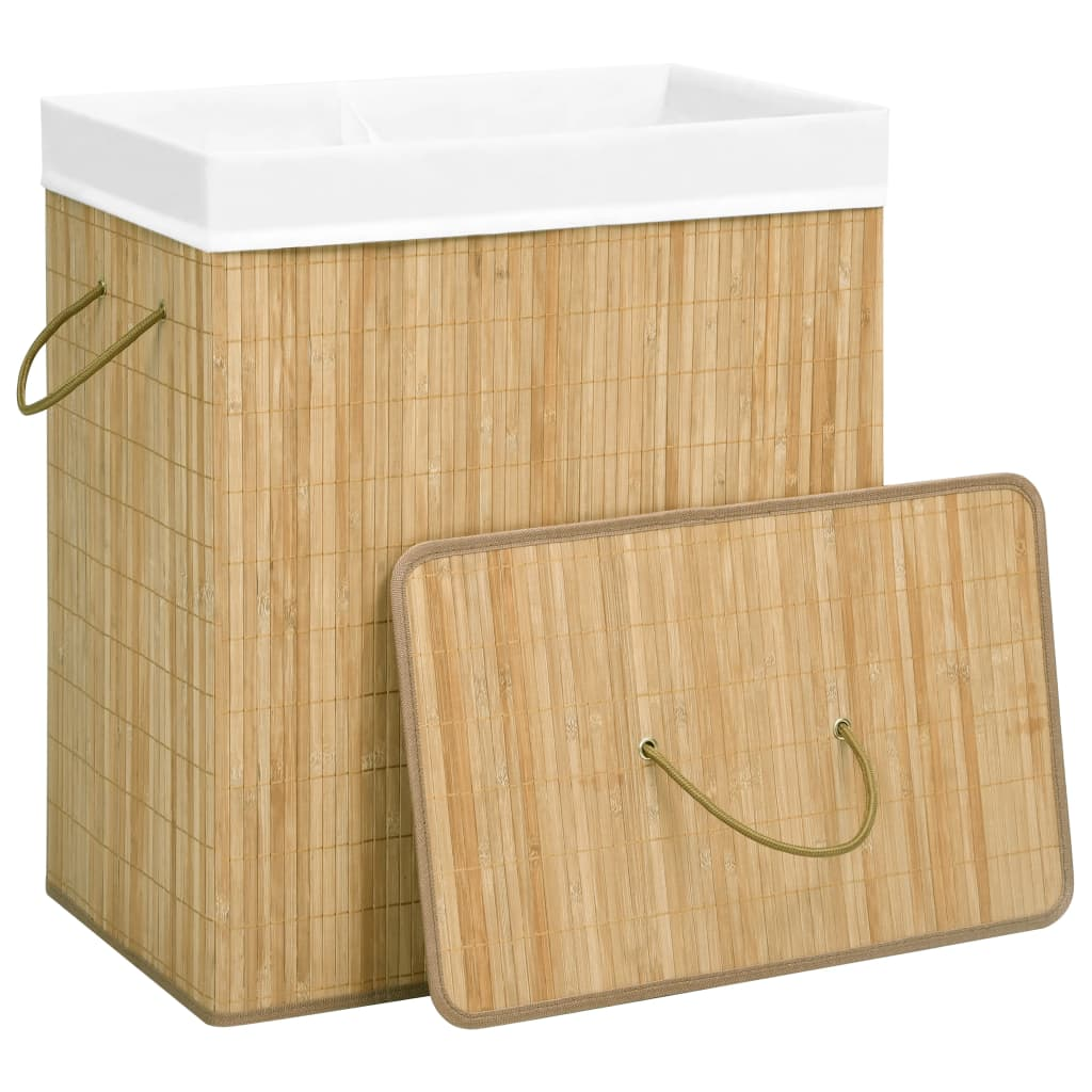 vidaXL Bamboo Laundry Basket 100 L - Stylish Storage Solution