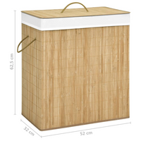 vidaXL Bamboo Laundry Basket 100 L - Stylish Storage Solution