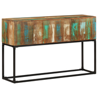 Console Table 120x30x75 cm | Solid Reclaimed Wood - Industrial Charm for Your Space