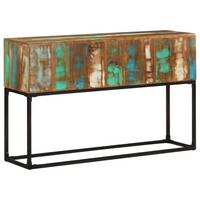 Console Table 120x30x75 cm | Solid Reclaimed Wood - Industrial Charm for Your Space