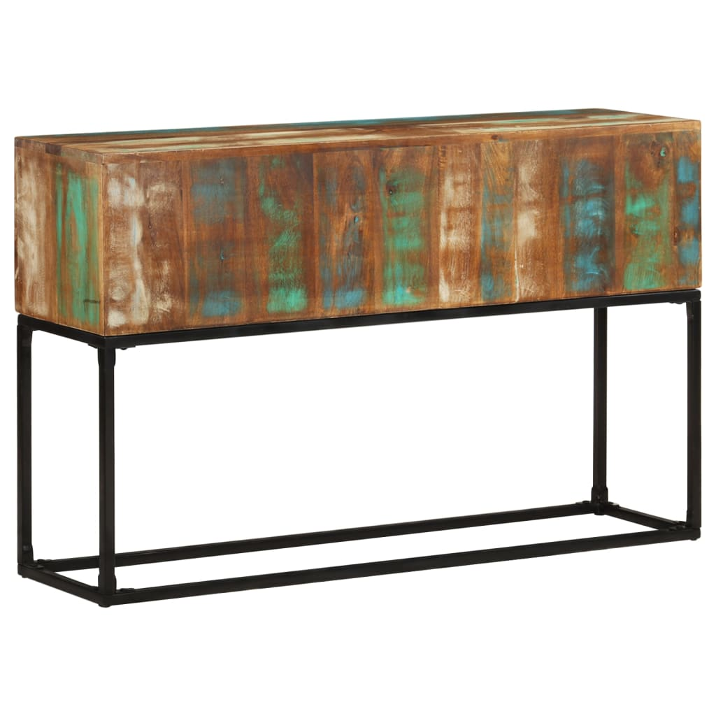 Console Table 120x30x75 cm | Solid Reclaimed Wood - Industrial Charm for Your Space