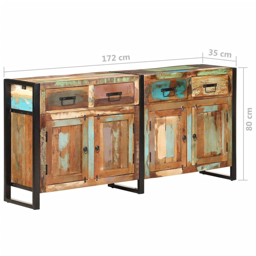 Sideboard 172x35x80 cm | Solid Reclaimed Wood - Rustic Charm for Your Home