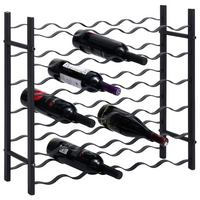 Wine Rack for 36 Bottles - Black Iron | Display and Store Your Wine in Style