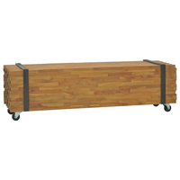 TV Stand 110x30x32.5 cm | Solid Teak Wood | Industrial Style