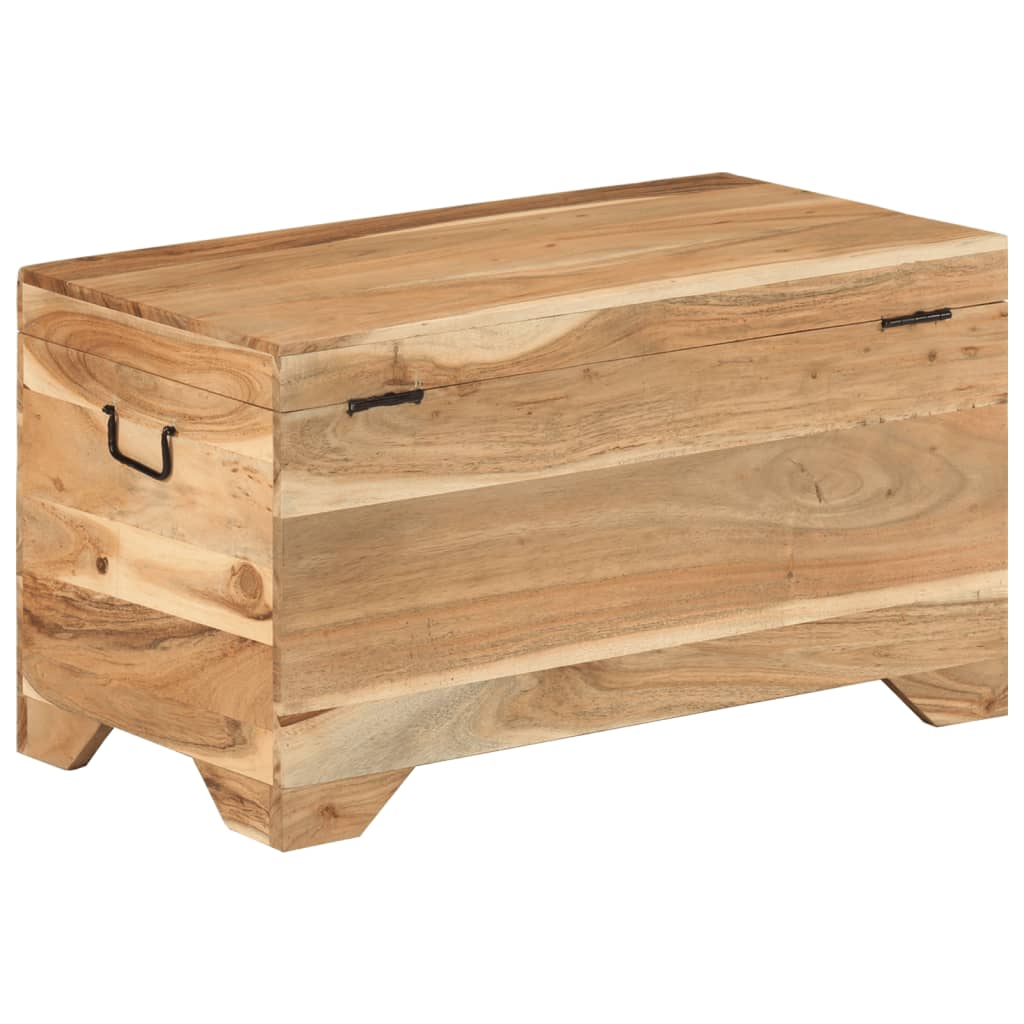 Storage Chest Solid Acacia Wood - Retro Style, Ample Storage Space, Multi-functional