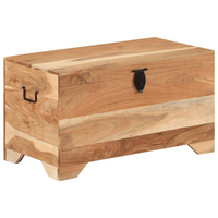 Storage Chest Solid Acacia Wood - Retro Style, Ample Storage Space, Multi-functional