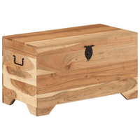 Storage Chest Solid Acacia Wood - Retro Style, Ample Storage Space, Multi-functional