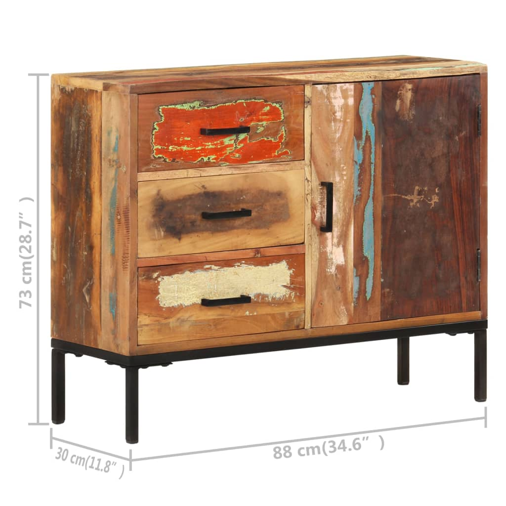 Sideboard 88x30x73 cm | Solid Reclaimed Wood | Eco-Friendly Furniture