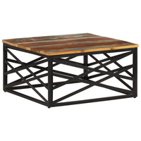 Coffee Table 68x68x35 cm Solid Reclaimed Wood - Handmade, Eco-Friendly