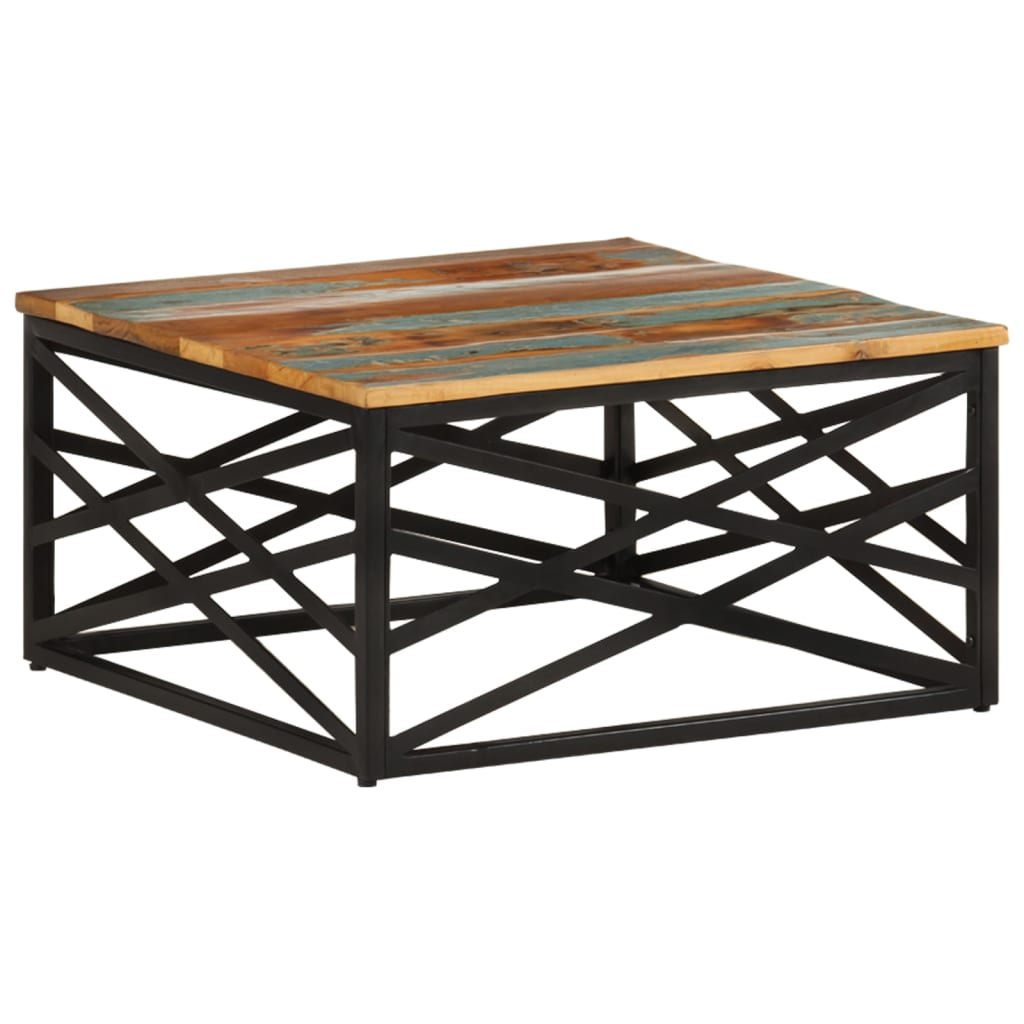 Coffee Table 68x68x35 cm Solid Reclaimed Wood - Handmade, Eco-Friendly