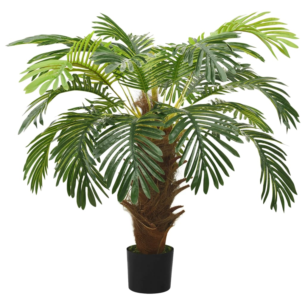 vidaXL Artificial Cycas Palm with Pot 90 cm Green - Lifelike Indoor Plant for Home or Office