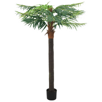 vidaXL Artificial Phoenix Palm with Pot 215 cm Green - Lifelike Décor for Your Home or Office