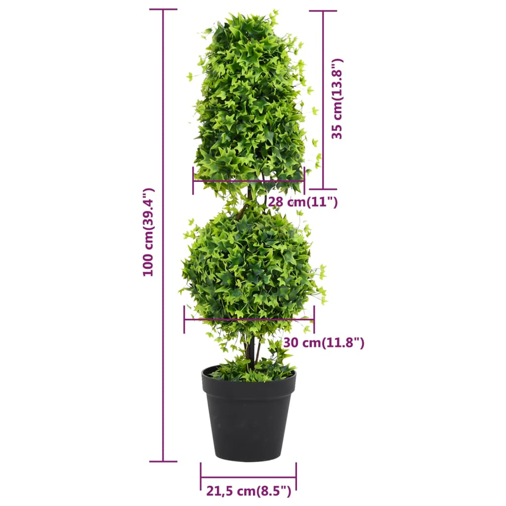 Artificial Boxwood Plant with Pot Green 100 cm - Lush Greenery for Any Space