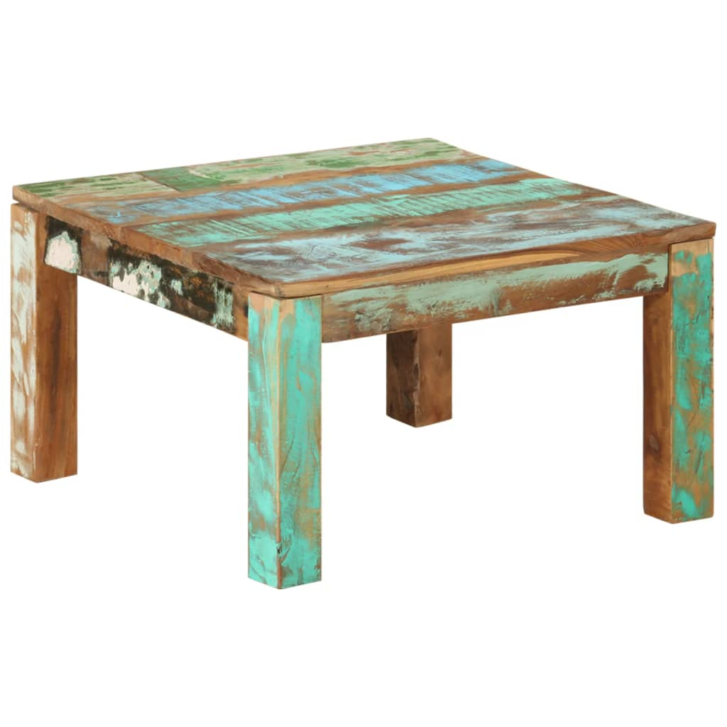 Coffee Table 60x60x35 cm Solid Reclaimed Wood - Rustic Charm for Your Home