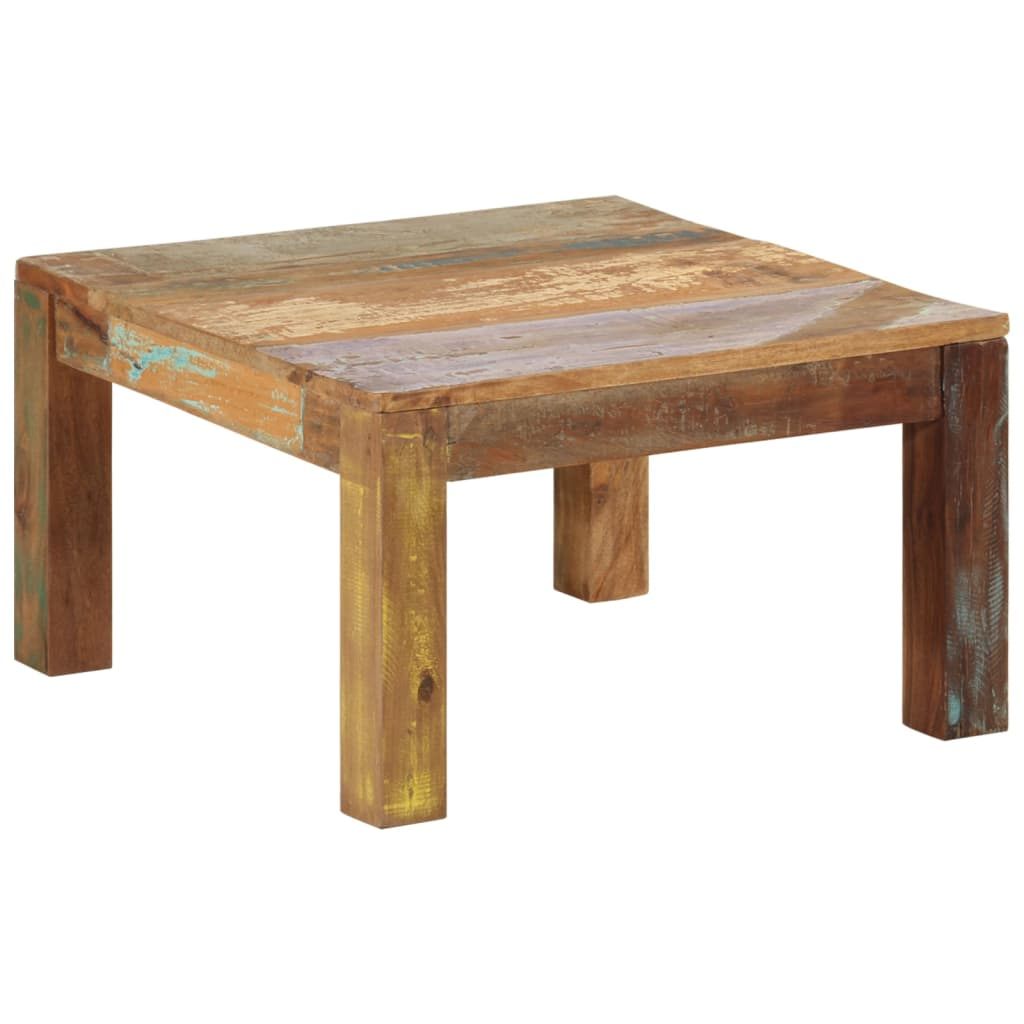 Coffee Table 60x60x35 cm Solid Reclaimed Wood - Rustic Charm for Your Home