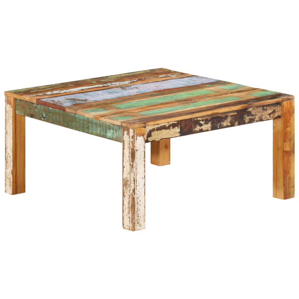 Coffee Table 80x80x40 cm Solid Reclaimed Wood | Farmhouse Style