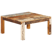 Coffee Table 80x80x40 cm Solid Reclaimed Wood | Farmhouse Style