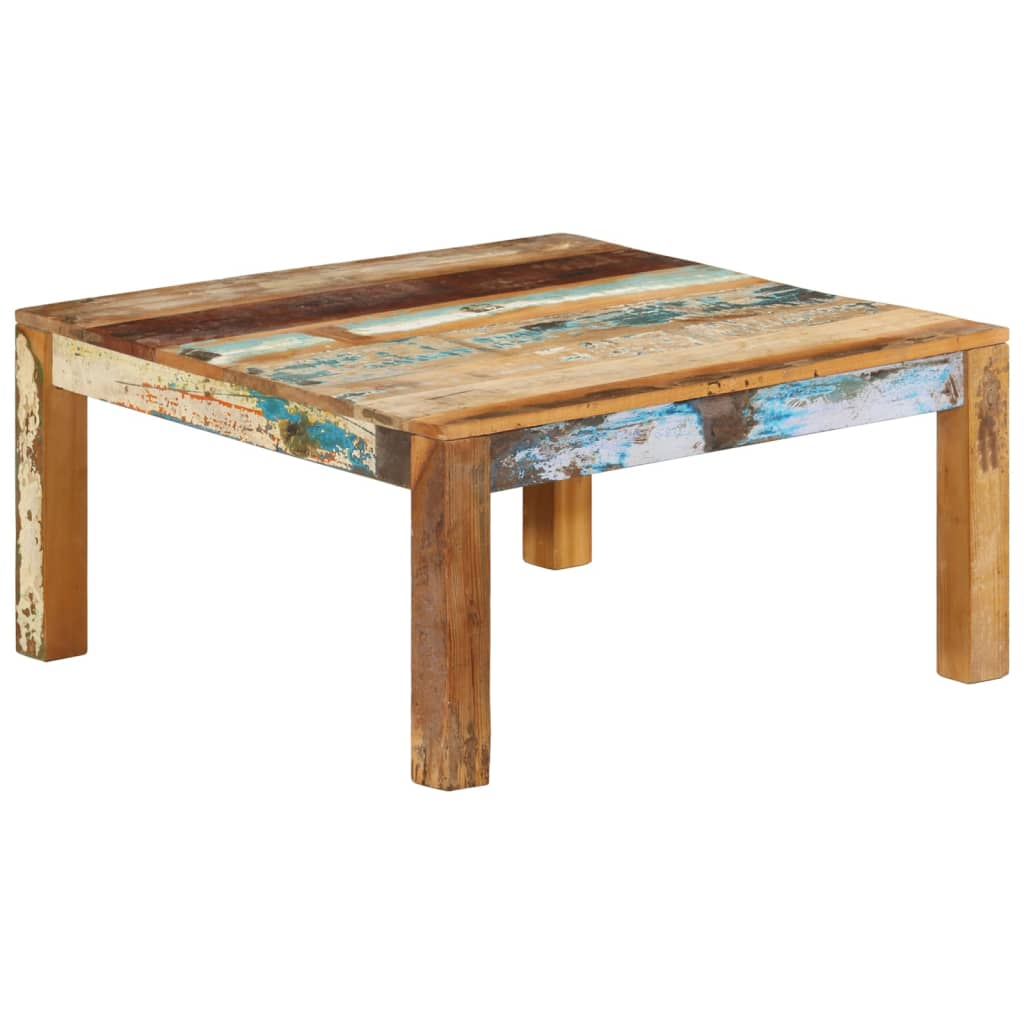 Coffee Table 80x80x40 cm Solid Reclaimed Wood | Farmhouse Style