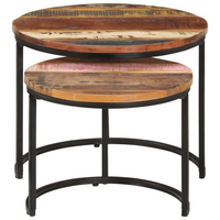 Nesting Tables 2 pcs Solid Reclaimed Wood | Handmade Furniture - Free Shipping