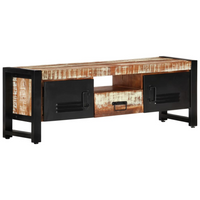 TV Cabinet 120x30x40 cm Solid Wood Reclaimed - Industrial Style, Spacious Storage, Environmentally Friendly