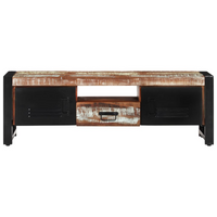 TV Cabinet 120x30x40 cm Solid Wood Reclaimed - Industrial Style, Spacious Storage, Environmentally Friendly