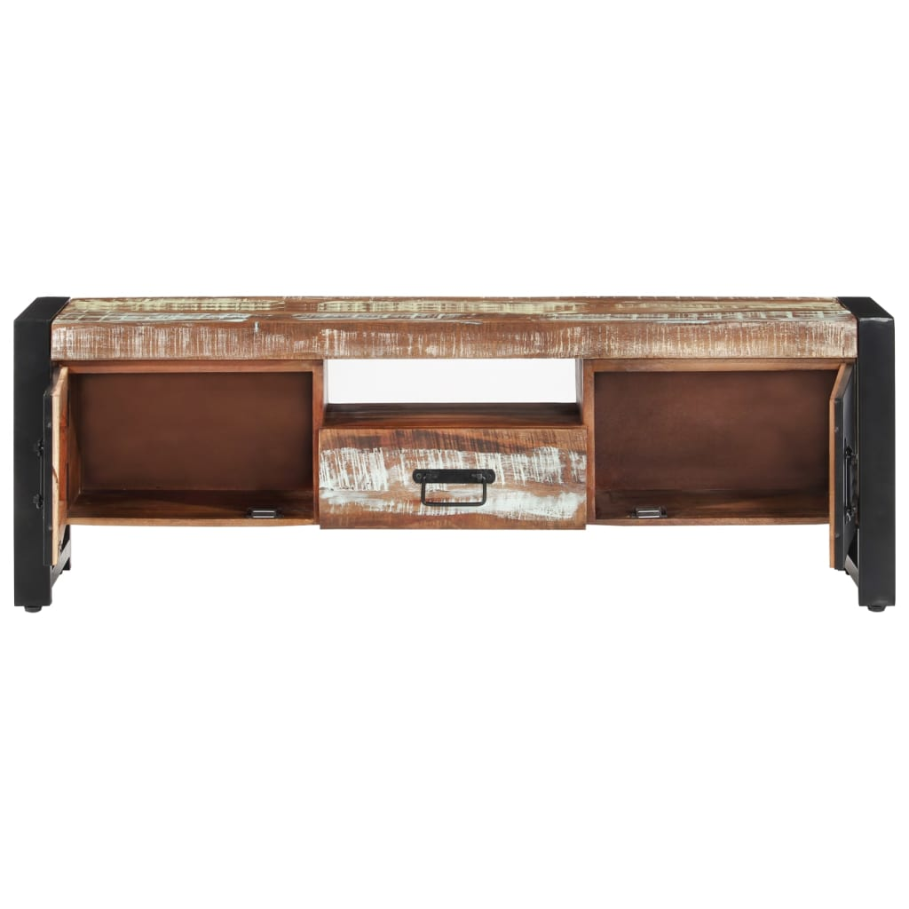 TV Cabinet 120x30x40 cm Solid Wood Reclaimed - Industrial Style, Spacious Storage, Environmentally Friendly