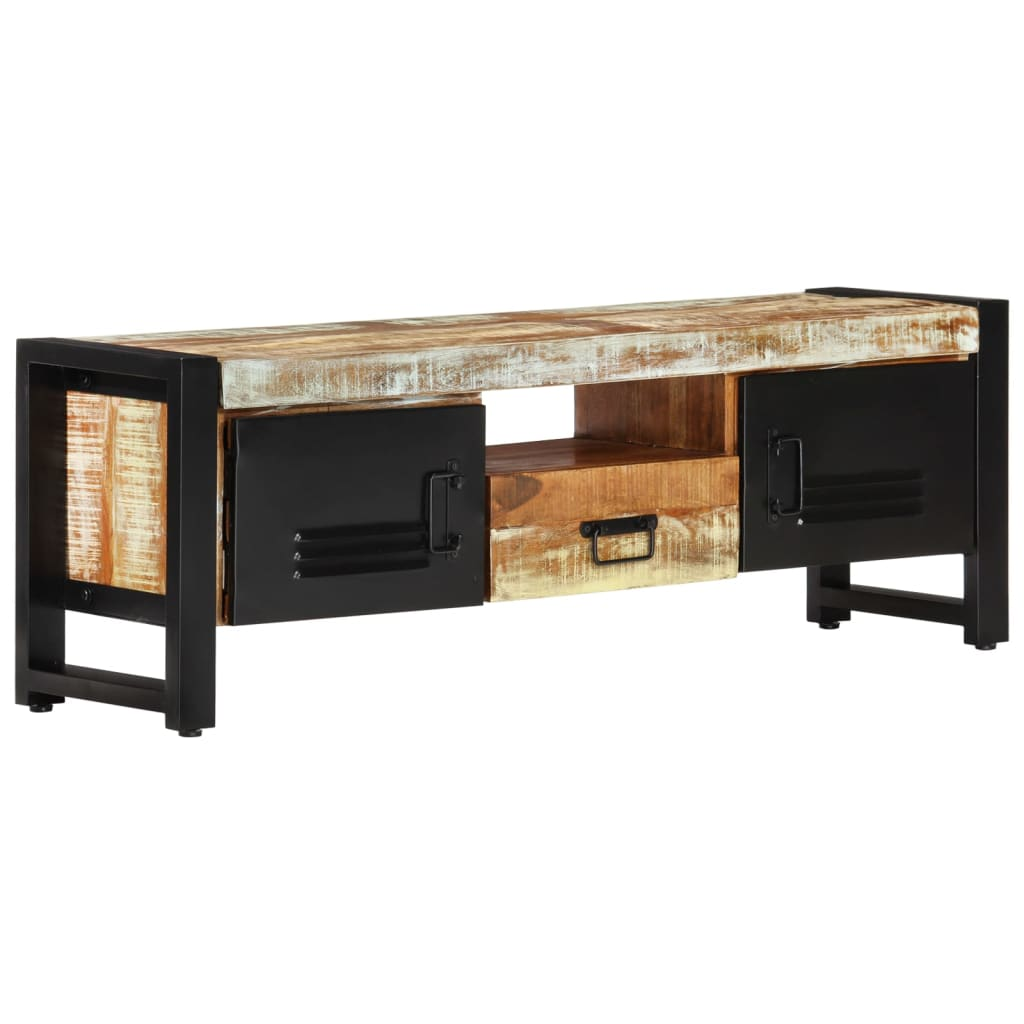 TV Cabinet 120x30x40 cm Solid Wood Reclaimed - Industrial Style, Spacious Storage, Environmentally Friendly