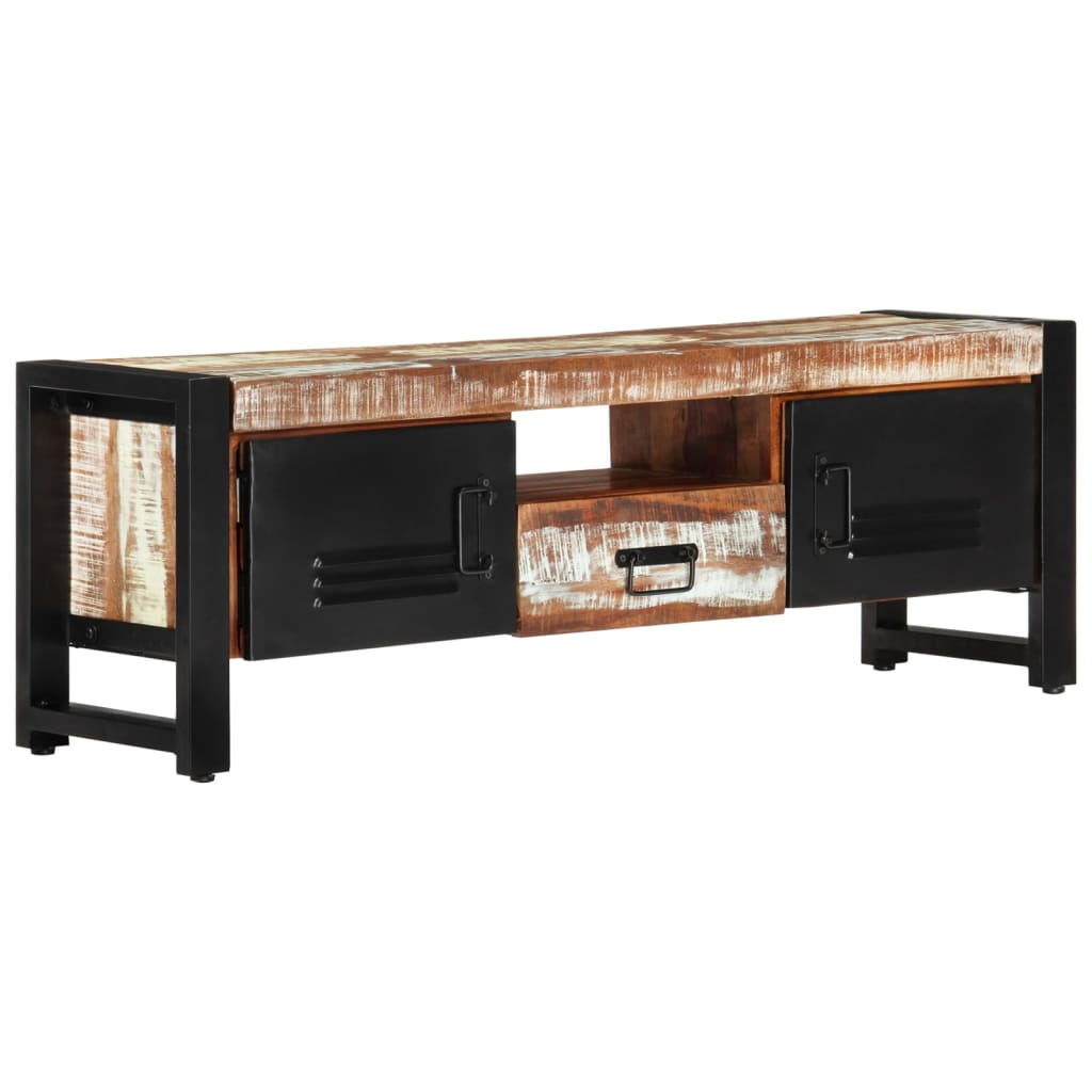 TV Cabinet 120x30x40 cm Solid Wood Reclaimed - Industrial Style, Spacious Storage, Environmentally Friendly