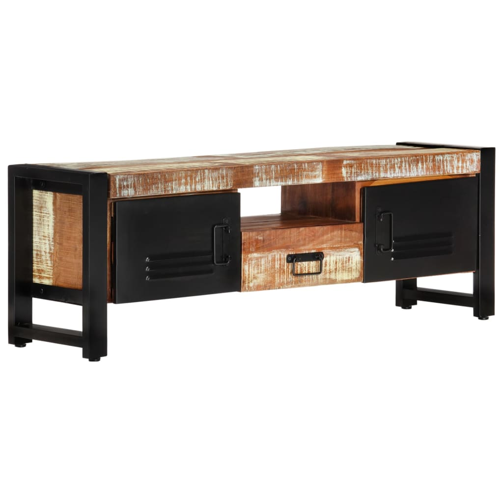 TV Cabinet 120x30x40 cm Solid Wood Reclaimed - Industrial Style, Spacious Storage, Environmentally Friendly